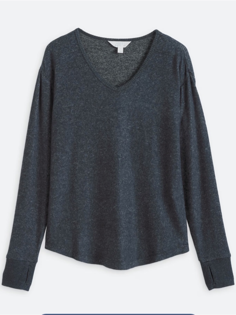 Market & spruce Shelly v neck cozy brushed knit top
